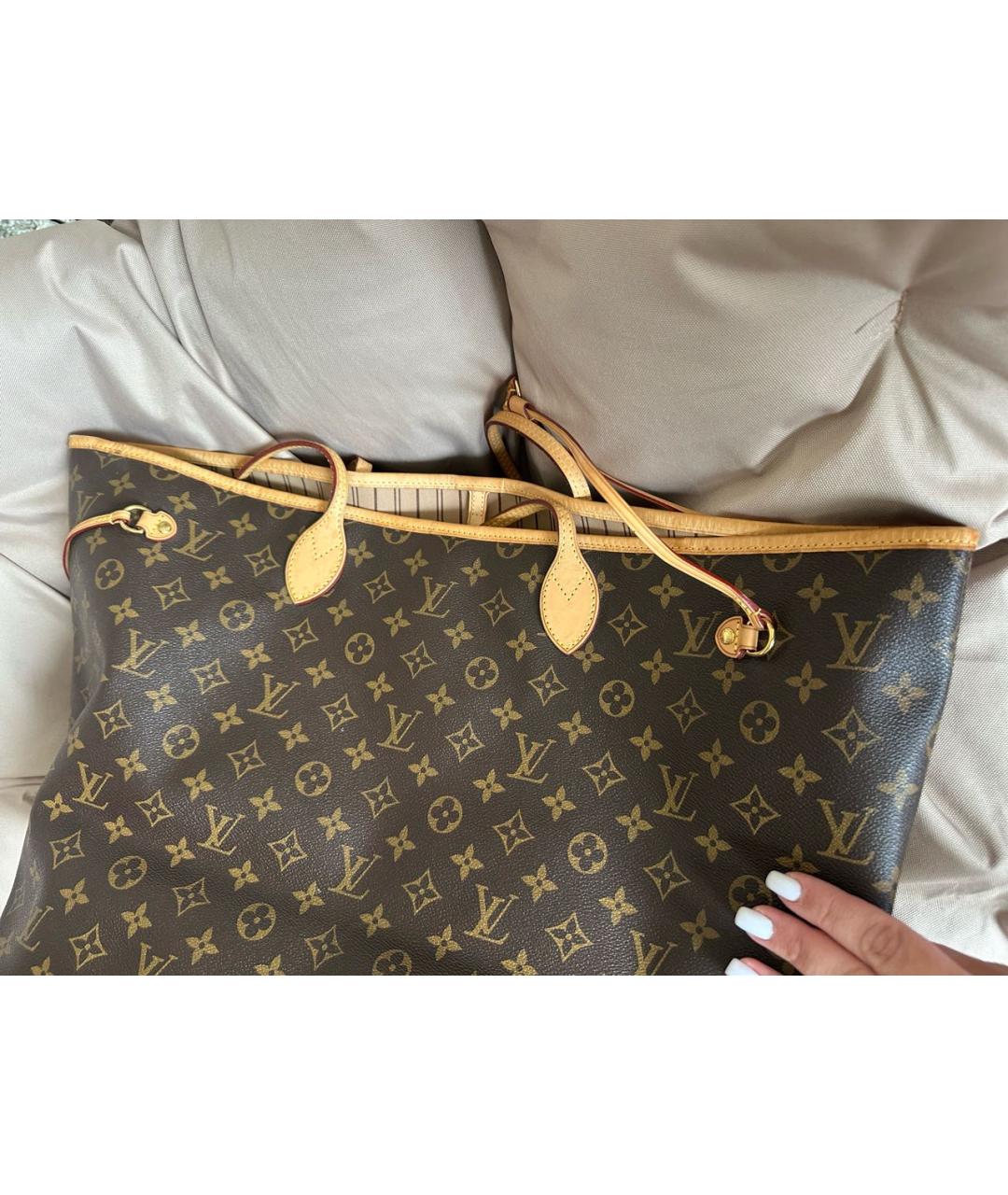 LOUIS VUITTON Коричневая сумка тоут, фото 6