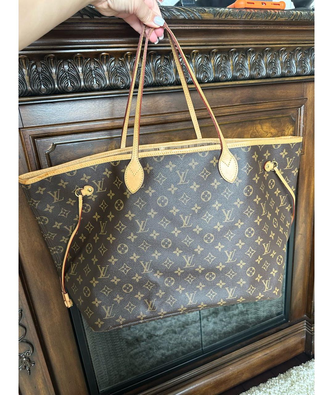LOUIS VUITTON Коричневая сумка тоут, фото 2