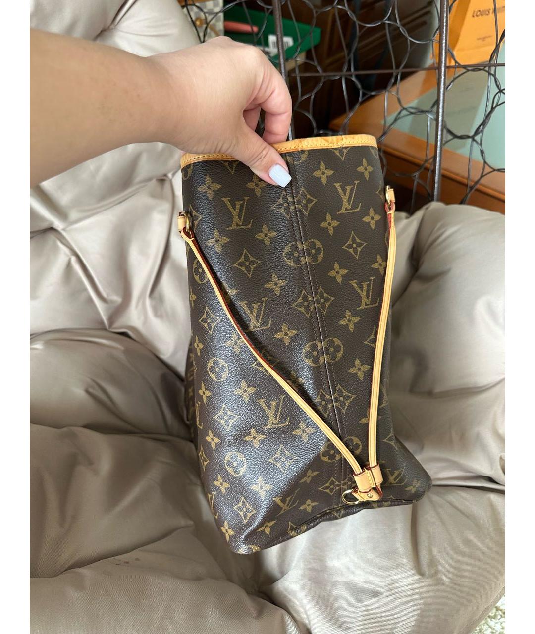 LOUIS VUITTON Коричневая сумка тоут, фото 8