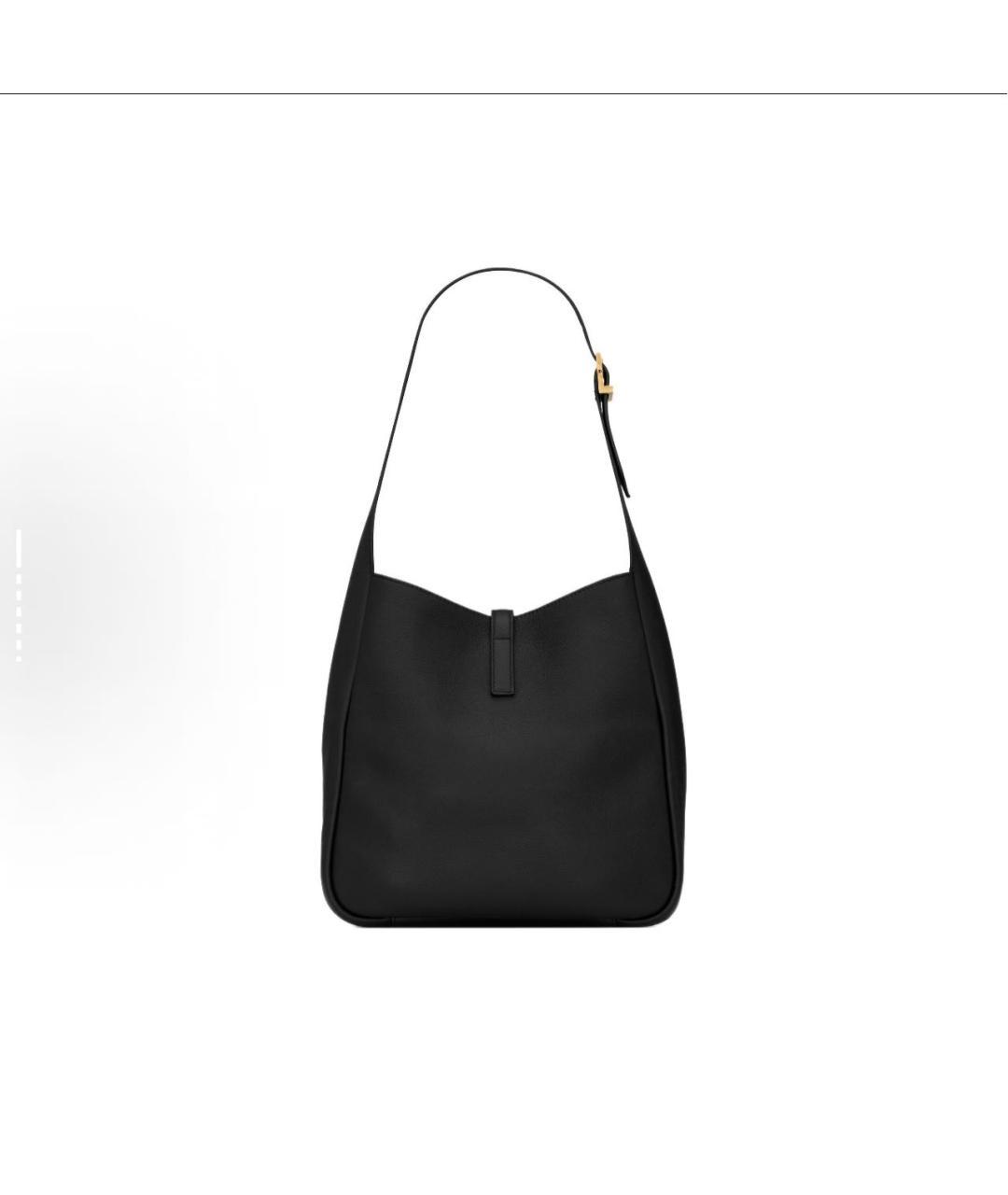 SAINT LAURENT Черная кожаная сумка тоут, фото 3