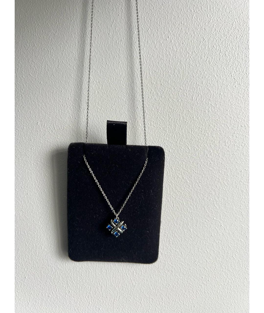TIFFANY&CO Синяя подвеска из белого золота, фото 2