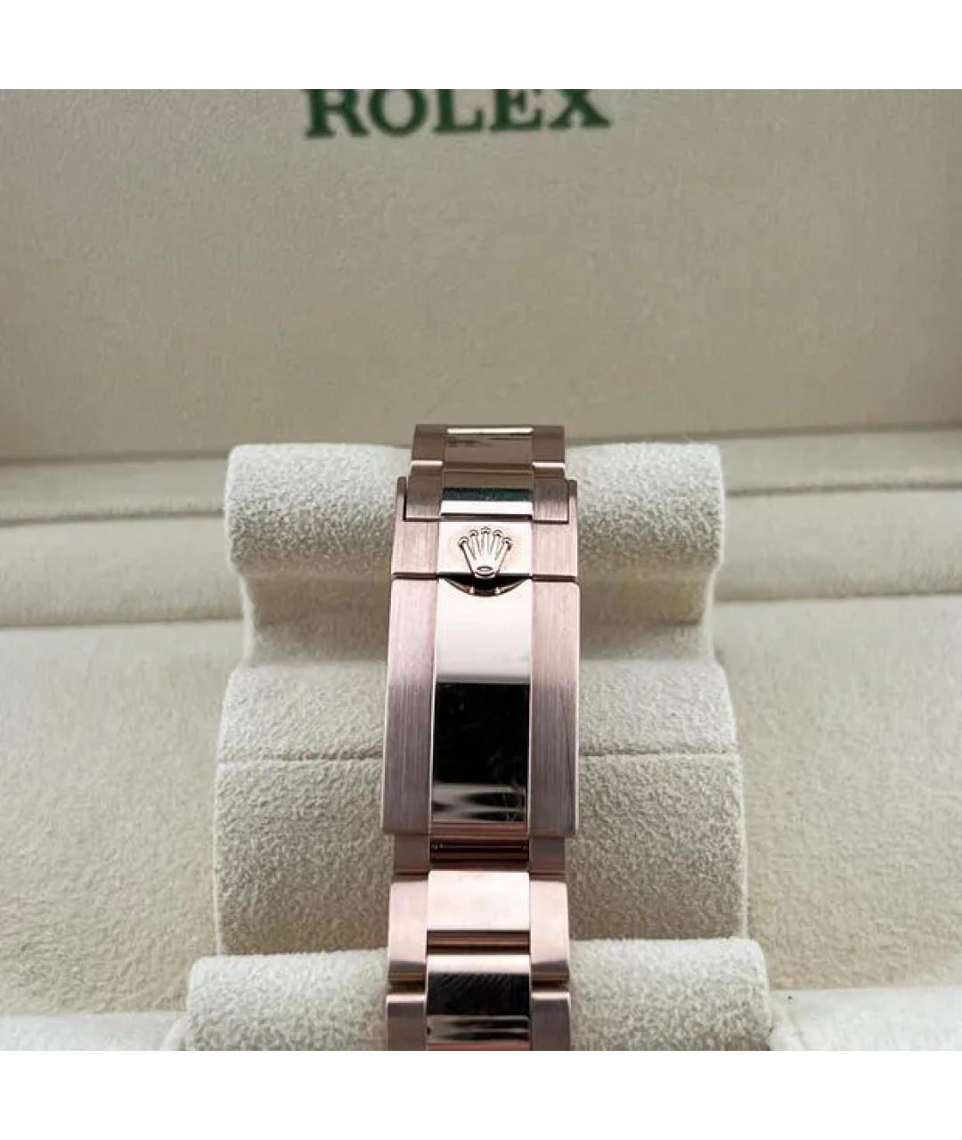 ROLEX Черные часы из розового золота, фото 3