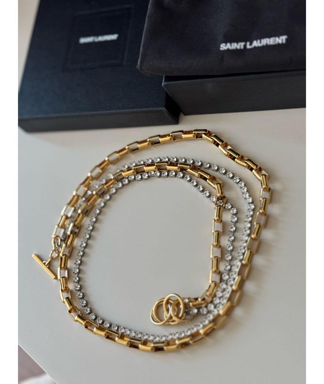 SAINT LAURENT Золотой ремень, фото 4