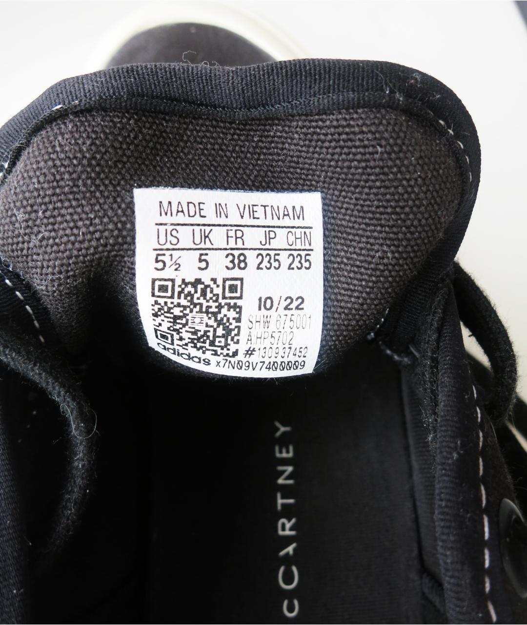 ADIDAS BY STELLA MCCARTNEY Черные текстильные кеды, фото 9