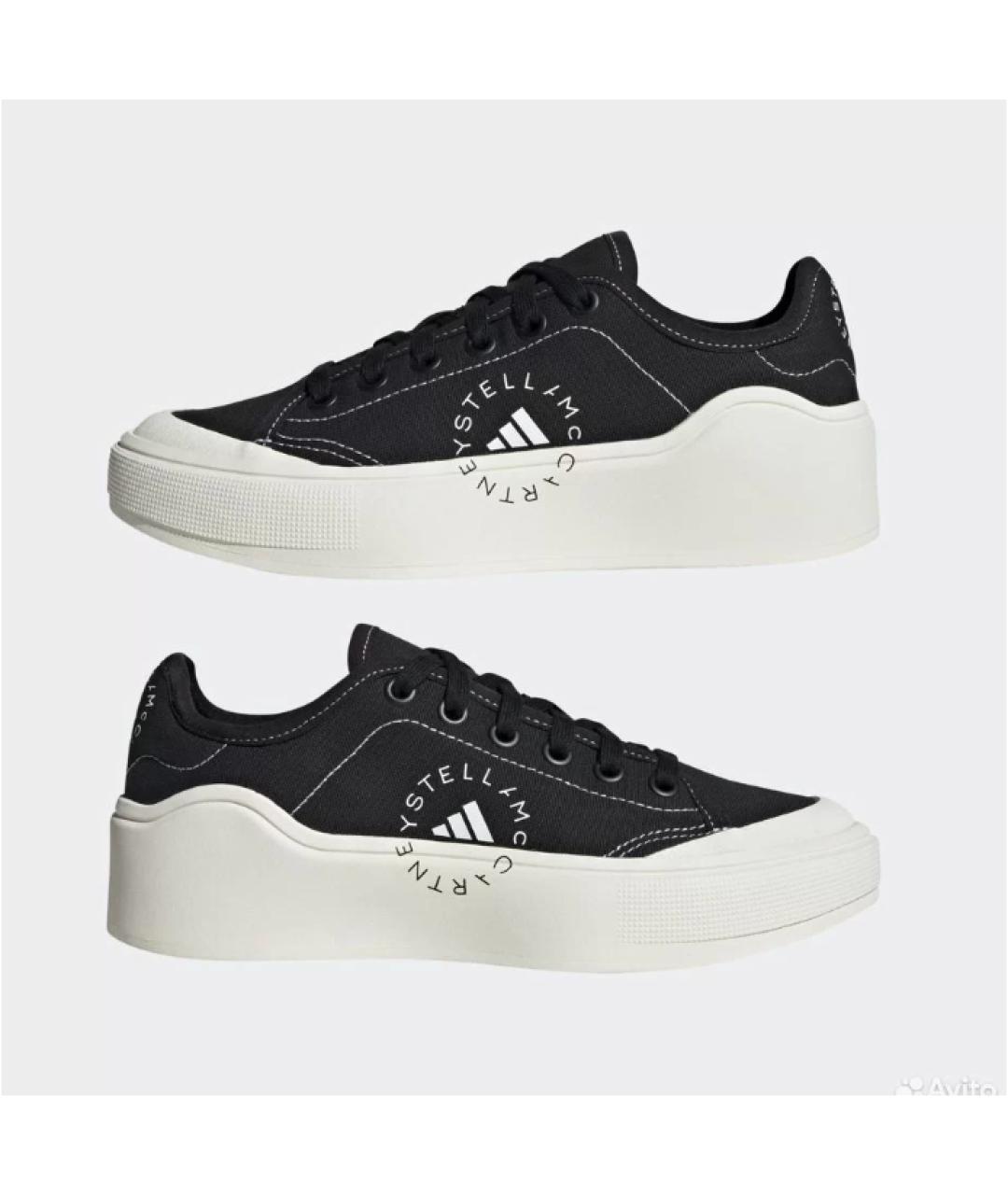 ADIDAS BY STELLA MCCARTNEY Черные текстильные кеды, фото 2
