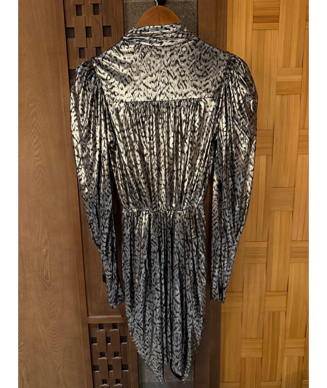 ISABEL MARANT Серое шелковое коктейльное платье, фото 3