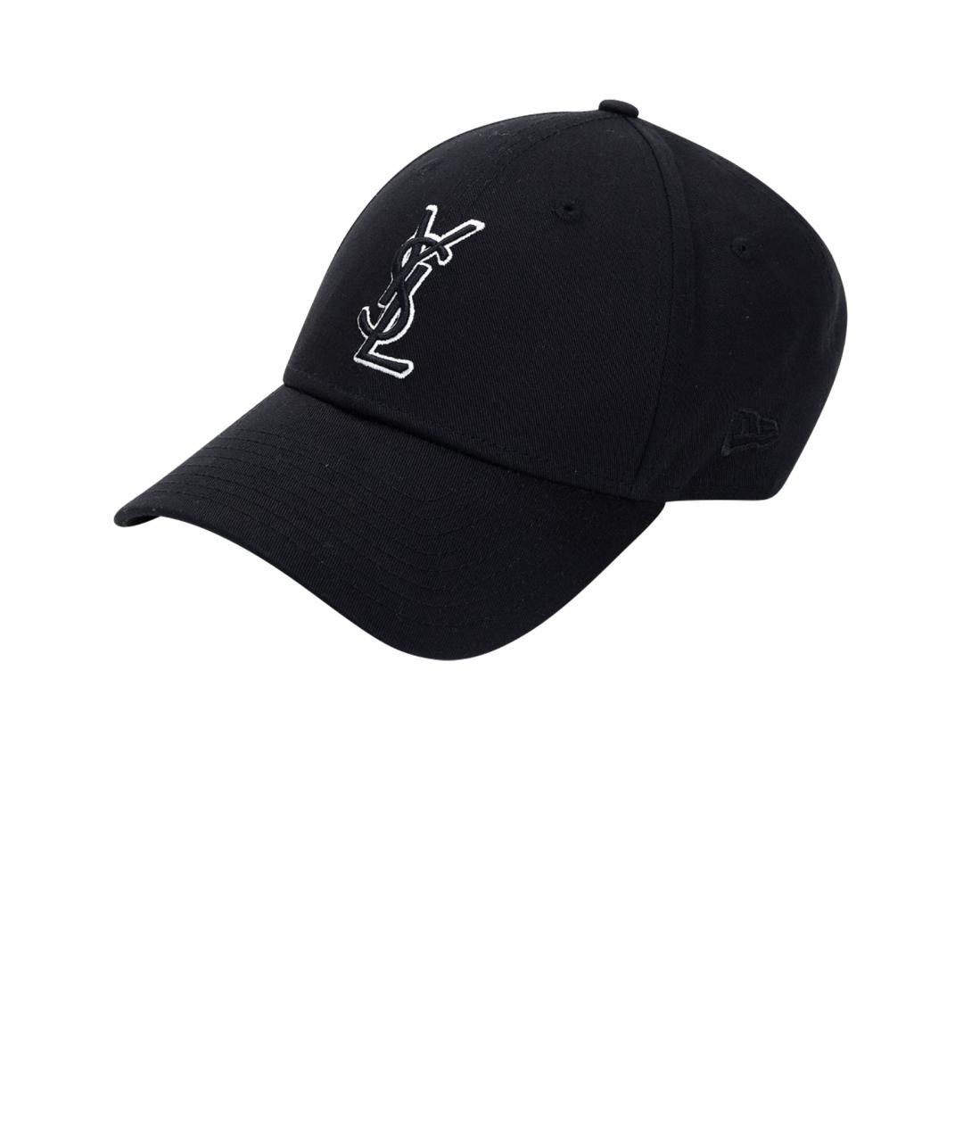 SAINT LAURENT Черная хлопковая кепка, фото 1