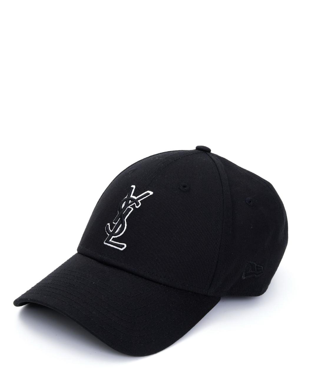 SAINT LAURENT Черная хлопковая кепка, фото 6