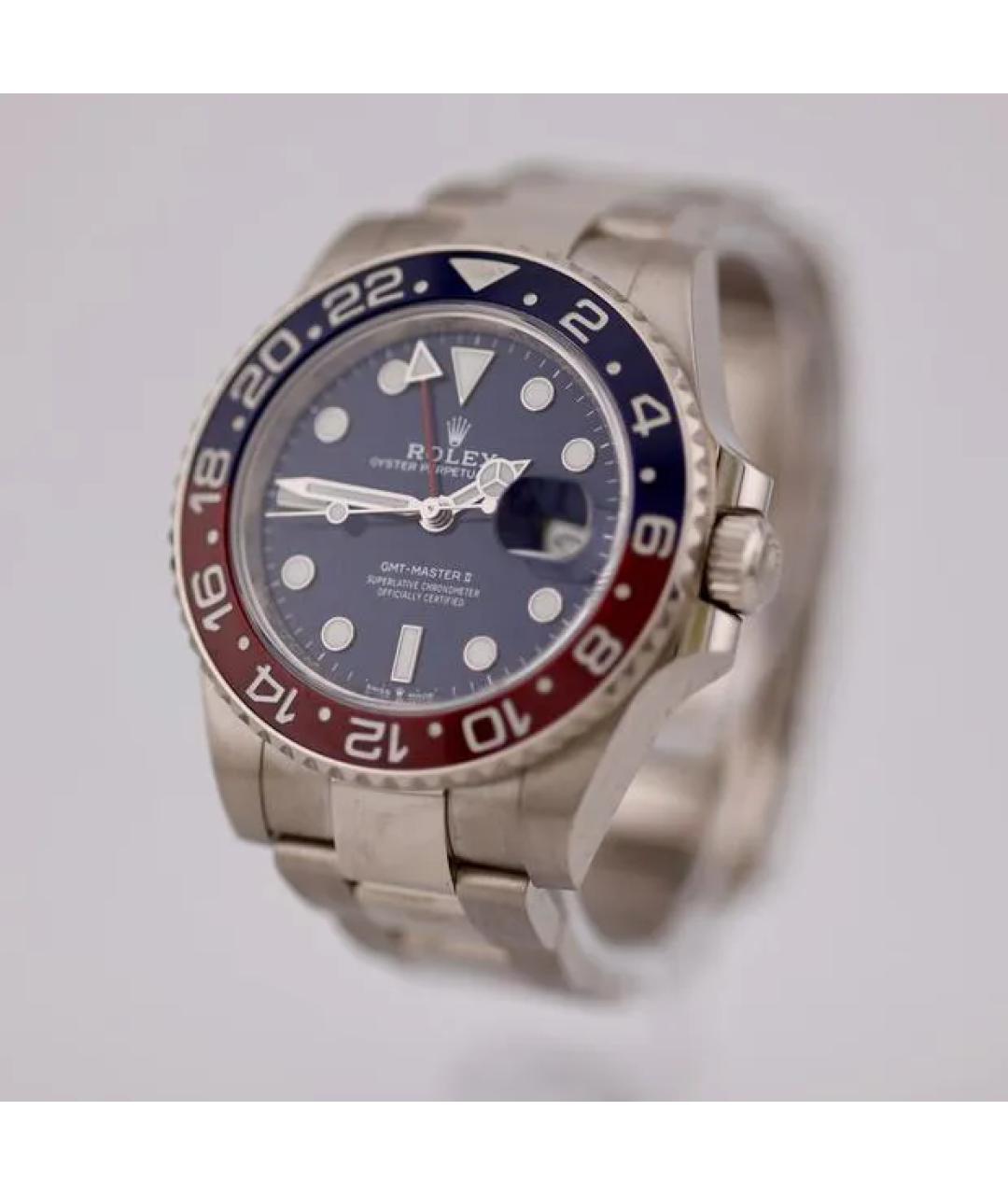 ROLEX Синие часы из белого золота, фото 3