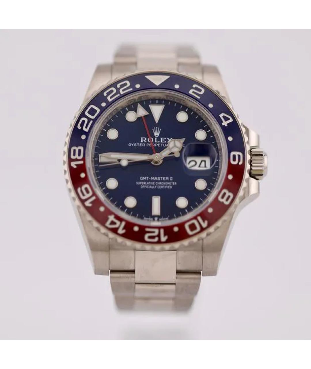 ROLEX Синие часы из белого золота, фото 8