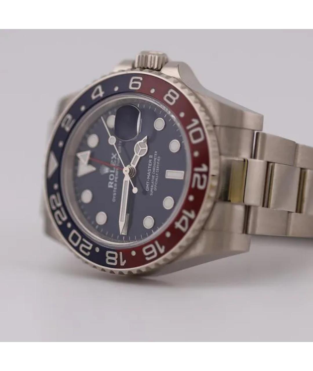 ROLEX Синие часы из белого золота, фото 4