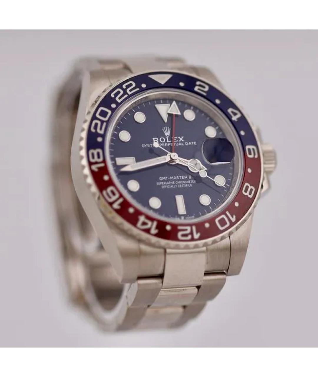 ROLEX Синие часы из белого золота, фото 2