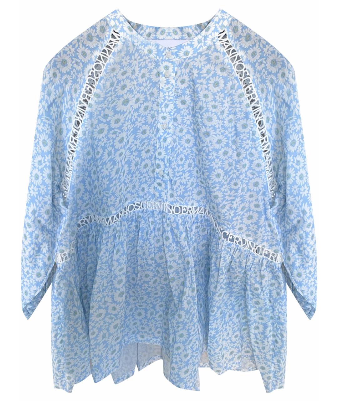 ERMANNO SCERVINO Голубая хлопковая рубашка/блузка, фото 1