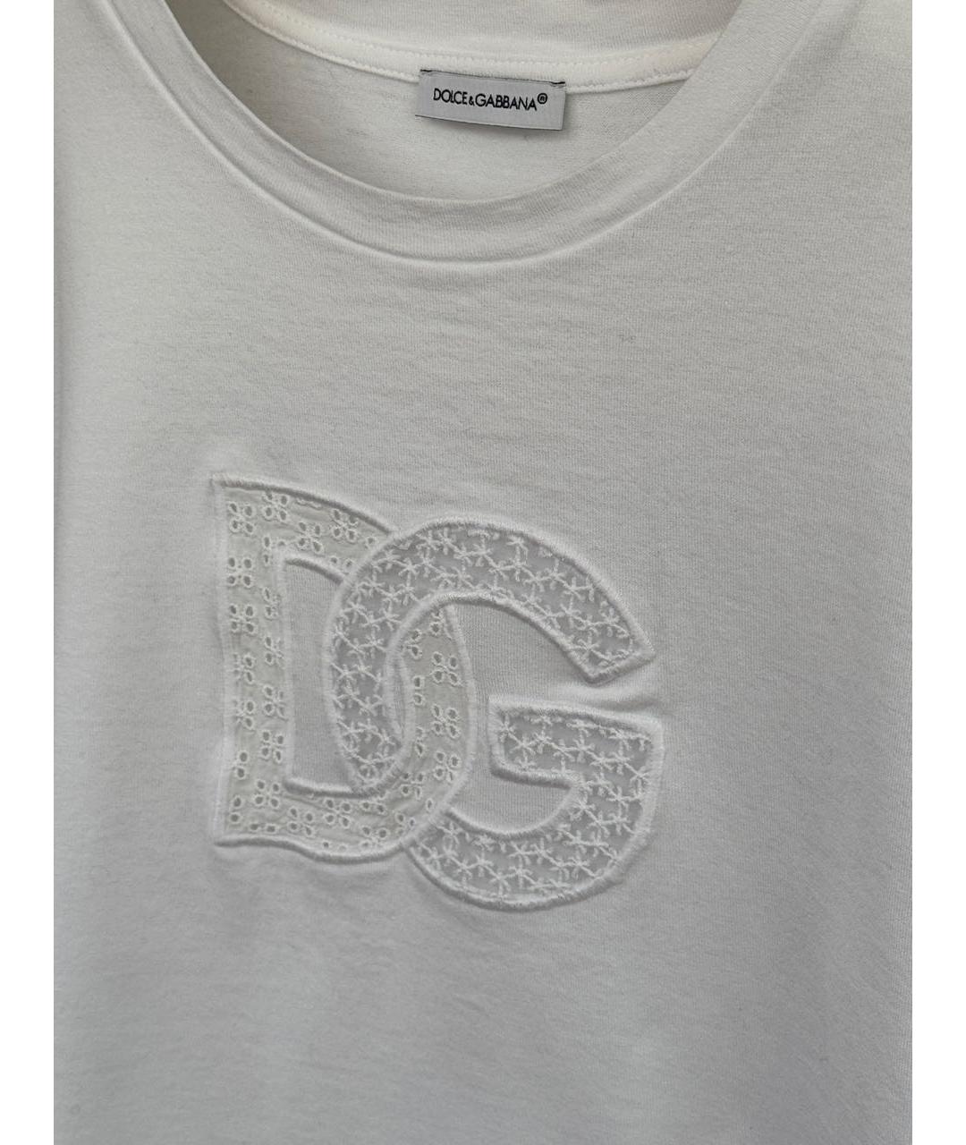 DOLCE&GABBANA Белый хлопковый детская футболка / топ, фото 3
