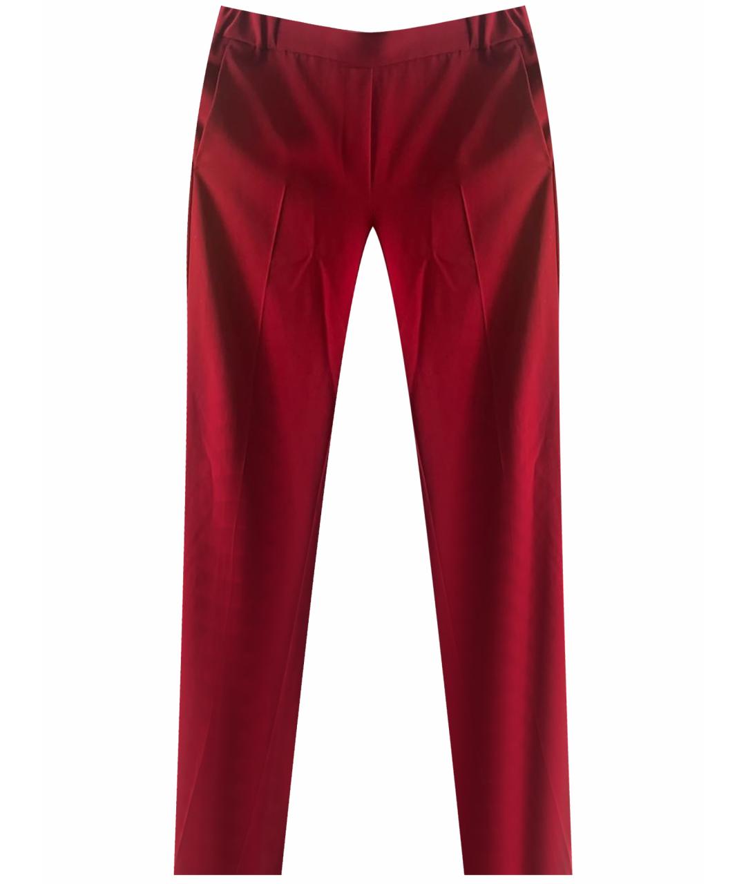 MM6 MAISON MARGIELA Бордовые полиэстеровые брюки узкие, фото 1
