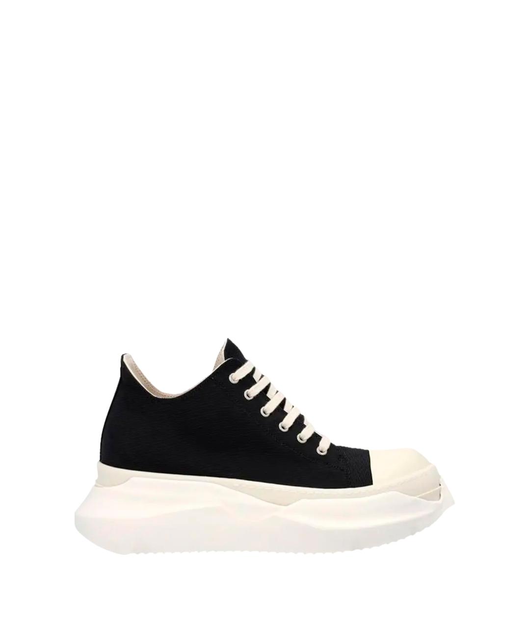 RICK OWENS DRKSHDW Черные текстильные низкие кроссовки / кеды, фото 10