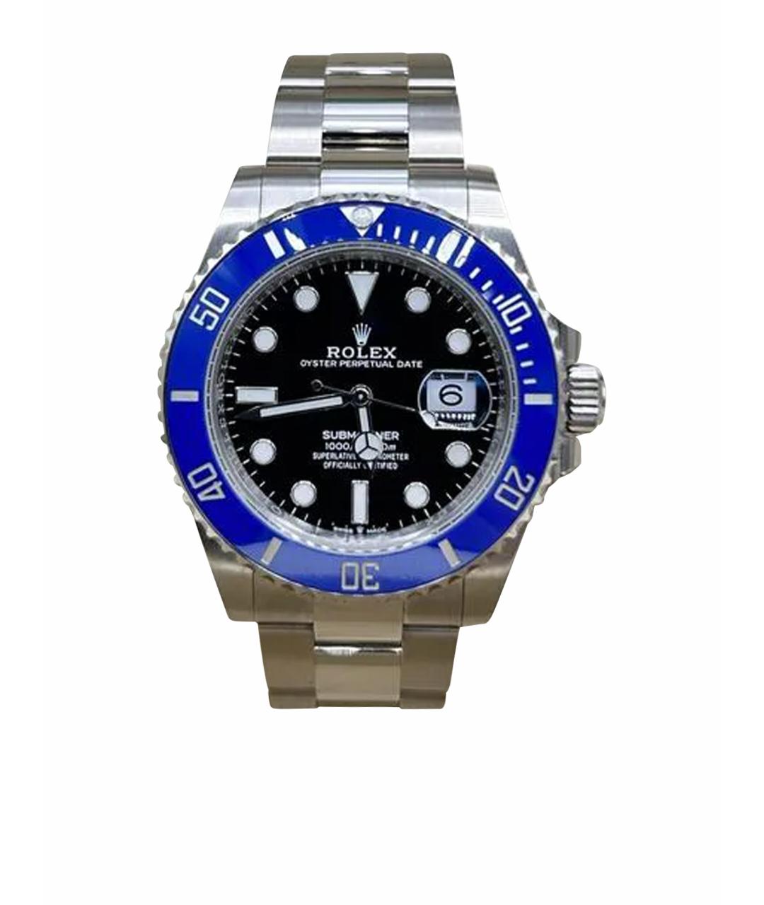 ROLEX Черные часы из белого золота, фото 1