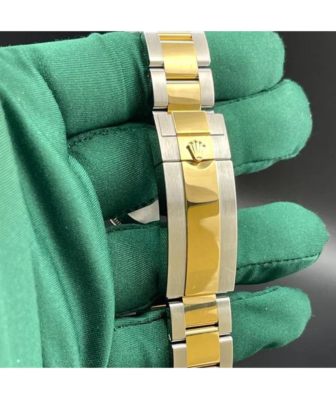 ROLEX Синие часы из желтого золота, фото 5