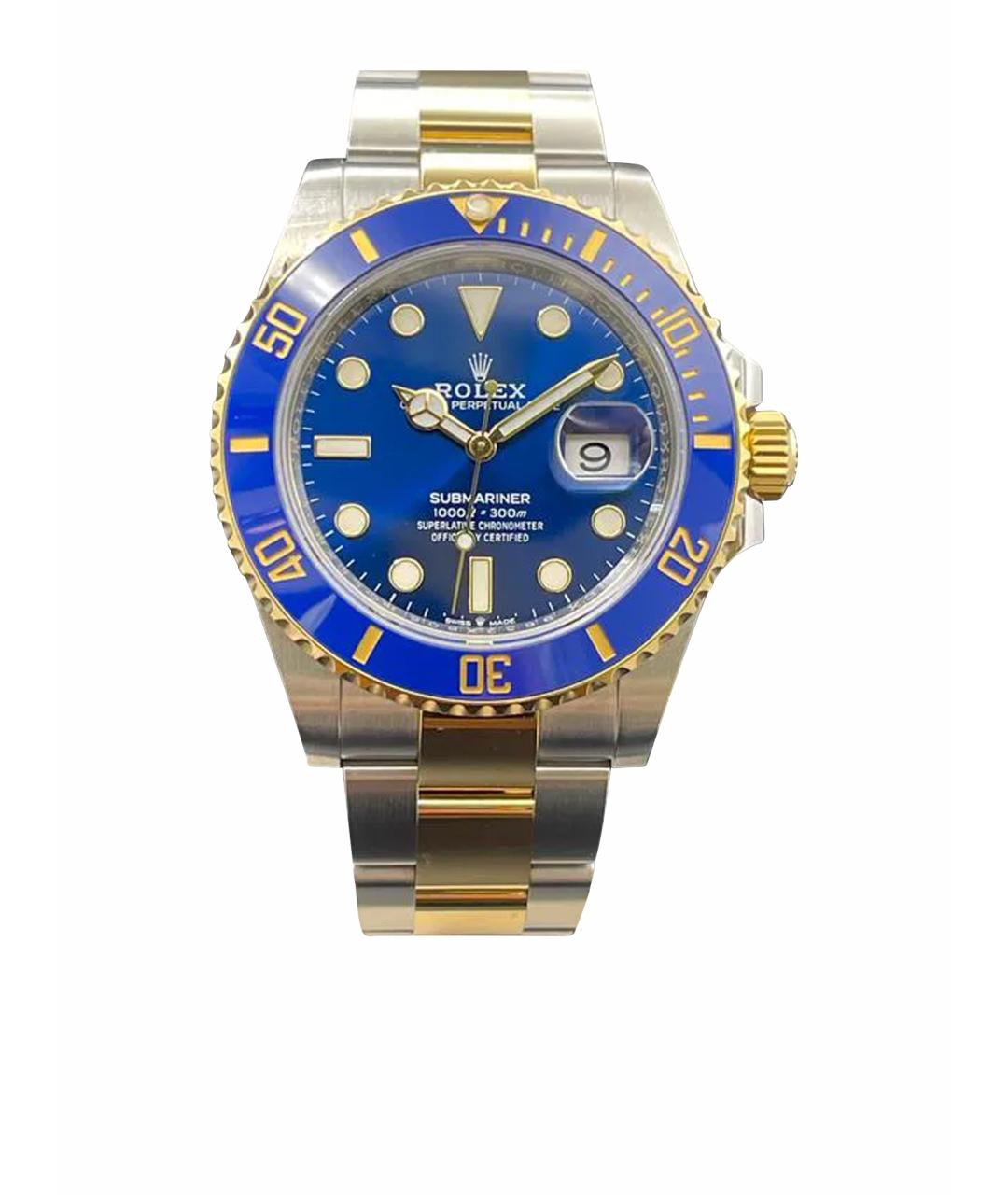 ROLEX Синие часы из желтого золота, фото 1