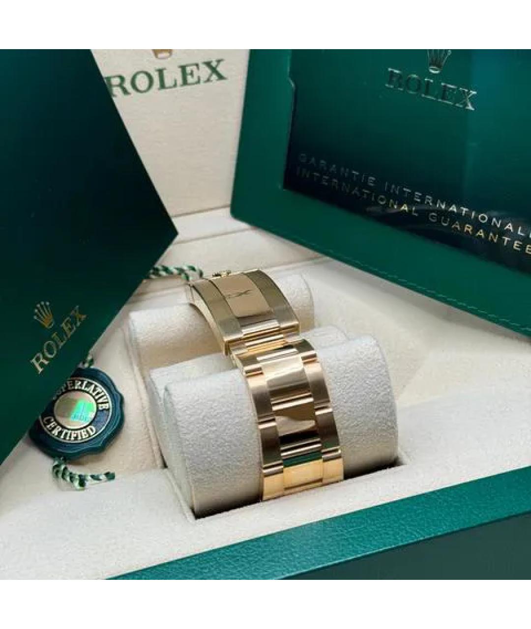 ROLEX Синие часы из желтого золота, фото 6