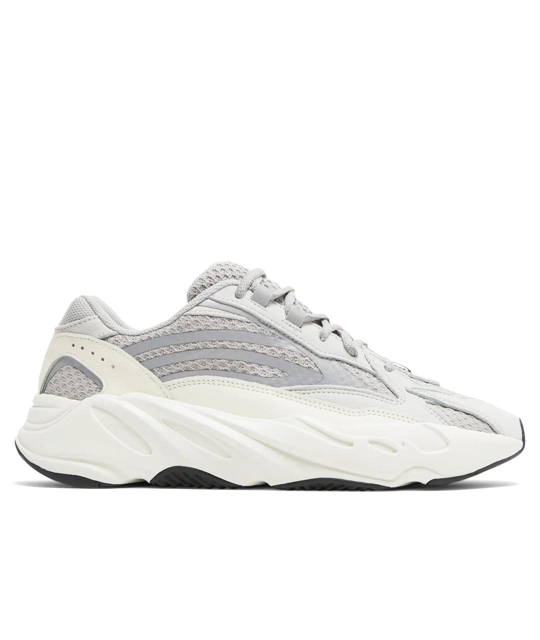 ADIDAS YEEZY Белые текстильные низкие кроссовки / кеды, фото 1
