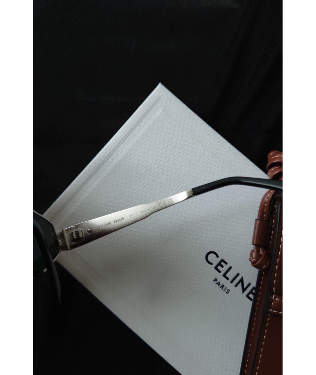 CELINE Серебряные металлические солнцезащитные очки, фото 3