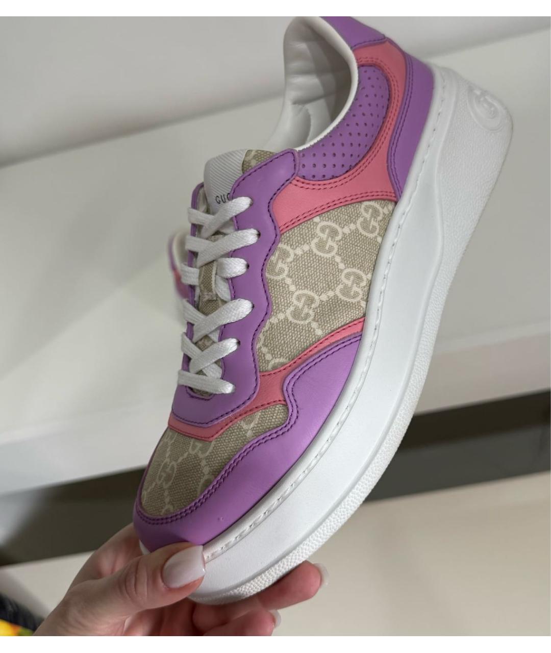 GUCCI Кожаные кроссовки, фото 4
