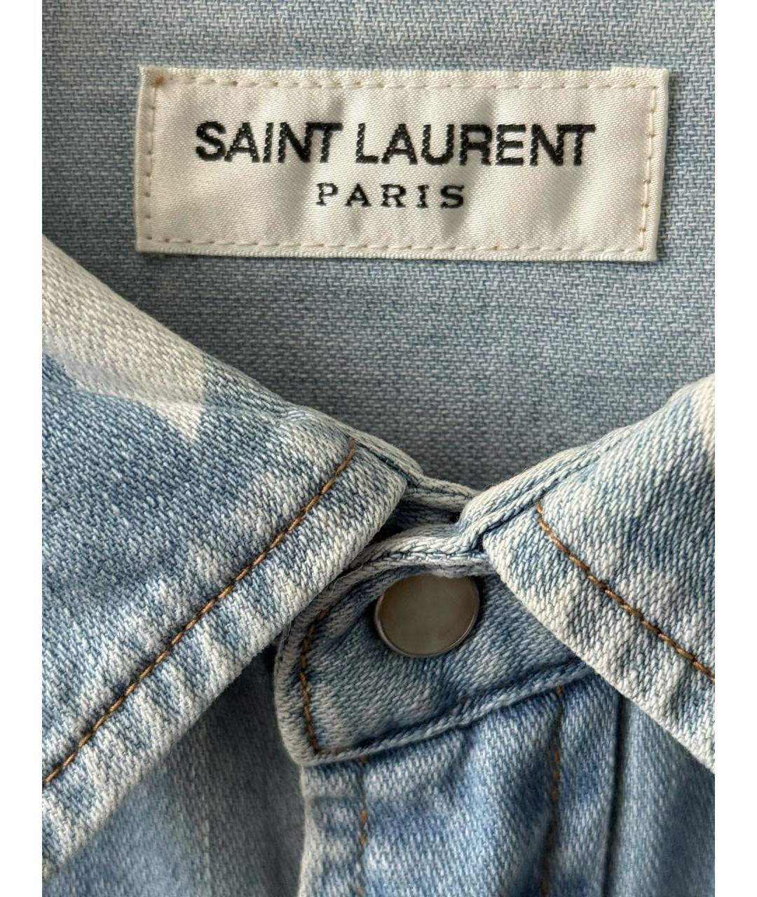 SAINT LAURENT Голубая классическая рубашка, фото 6