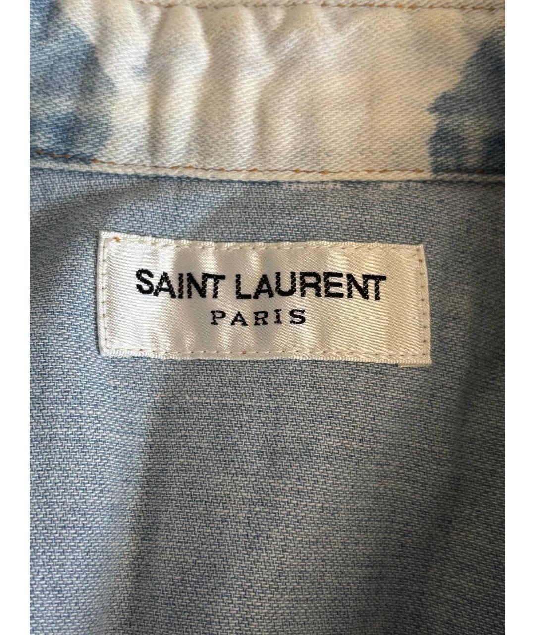 SAINT LAURENT Голубая классическая рубашка, фото 6