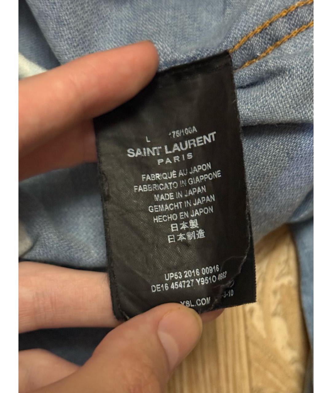SAINT LAURENT Голубая классическая рубашка, фото 7