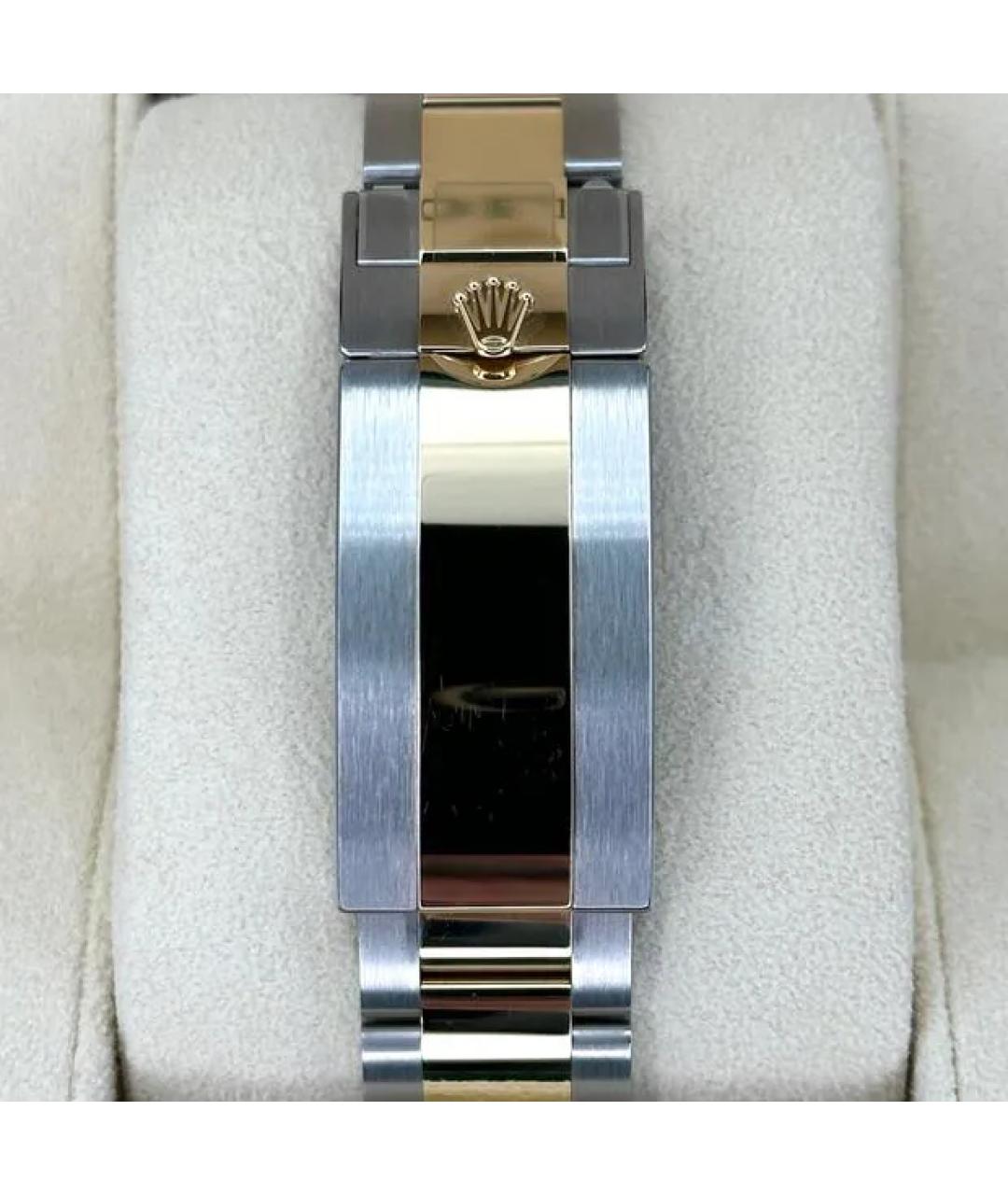 ROLEX Черные часы из желтого золота, фото 8
