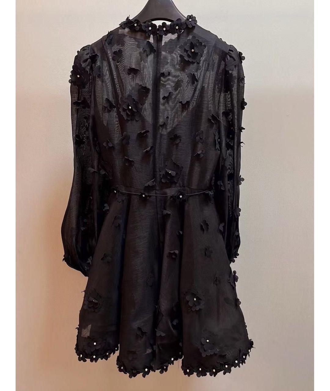 ZIMMERMANN Черное льняное коктейльное платье, фото 3