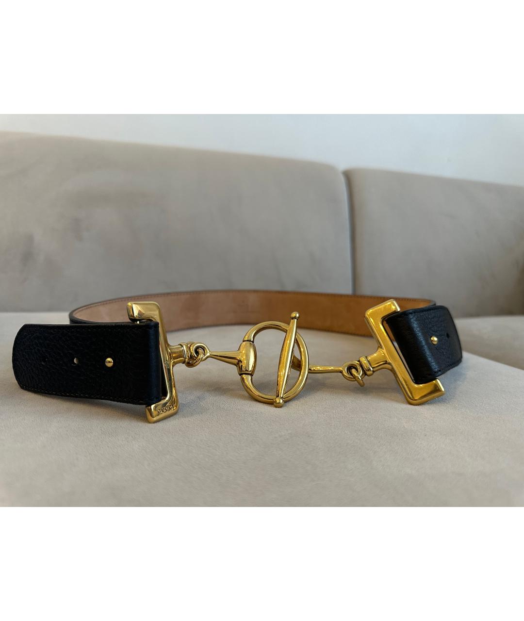 GUCCI Черный кожаный ремень, фото 6