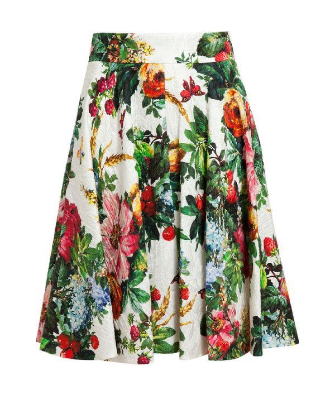 DOLCE&GABBANA Мульти хлопковая юбка миди, фото 1