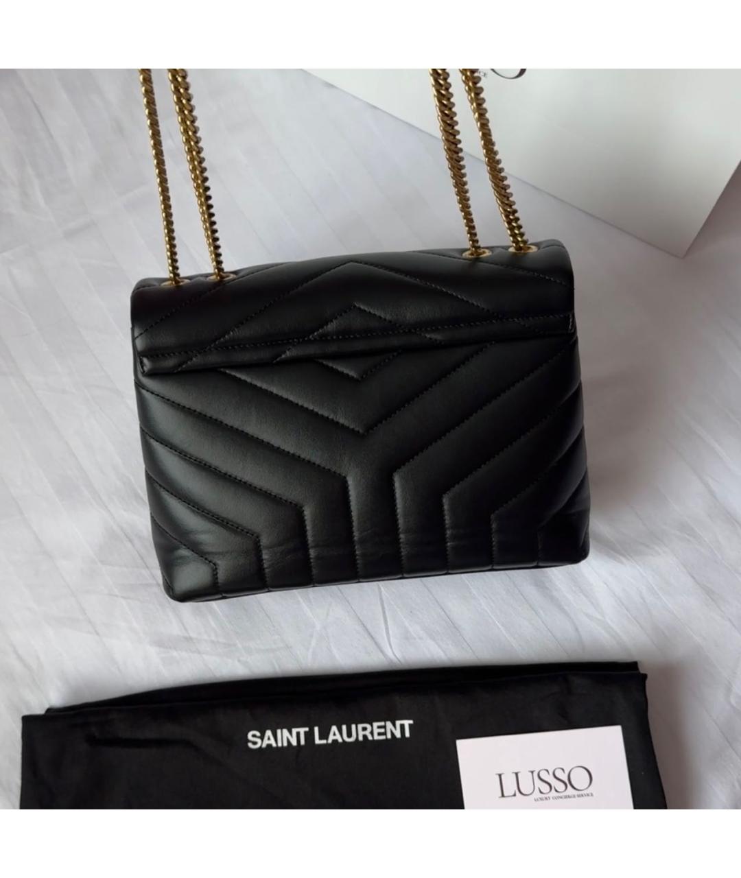 SAINT LAURENT Черная кожаная сумка через плечо, фото 6