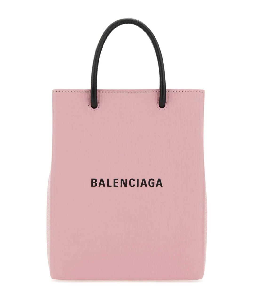 BALENCIAGA Розовая кожаная сумка через плечо, фото 1