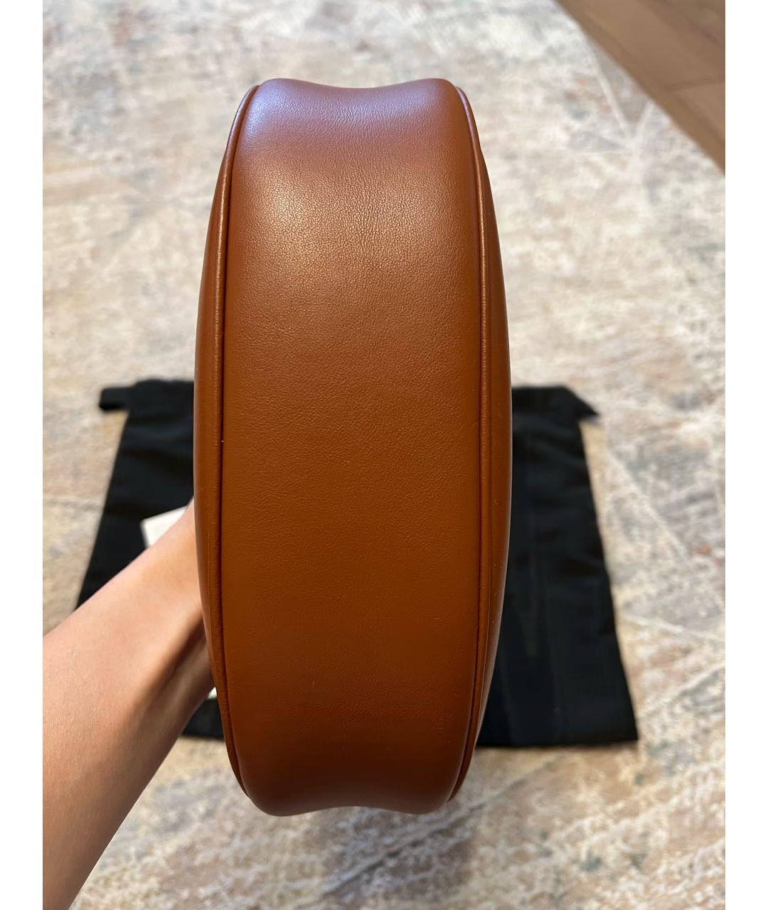CELINE Коричневая кожаная сумка через плечо, фото 5