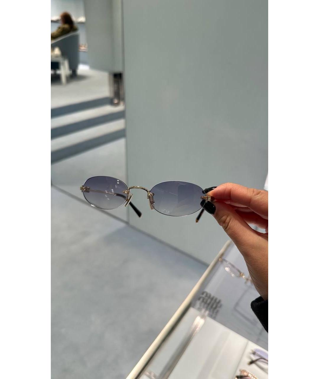 MIU MIU Металлические солнцезащитные очки, фото 3