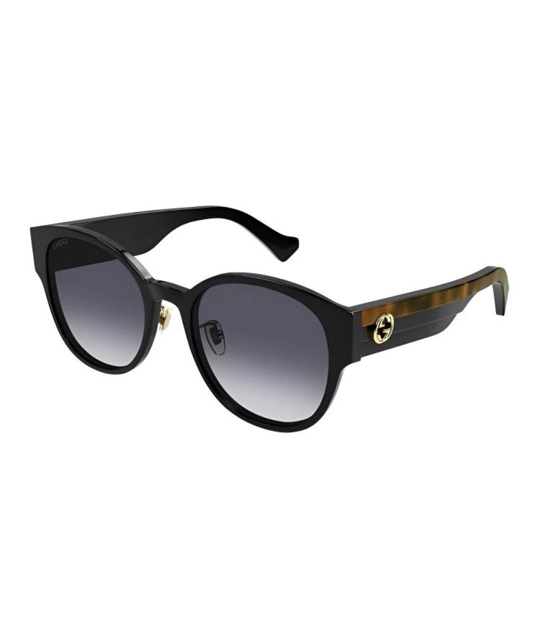 GUCCI Черные пластиковые солнцезащитные очки, фото 1