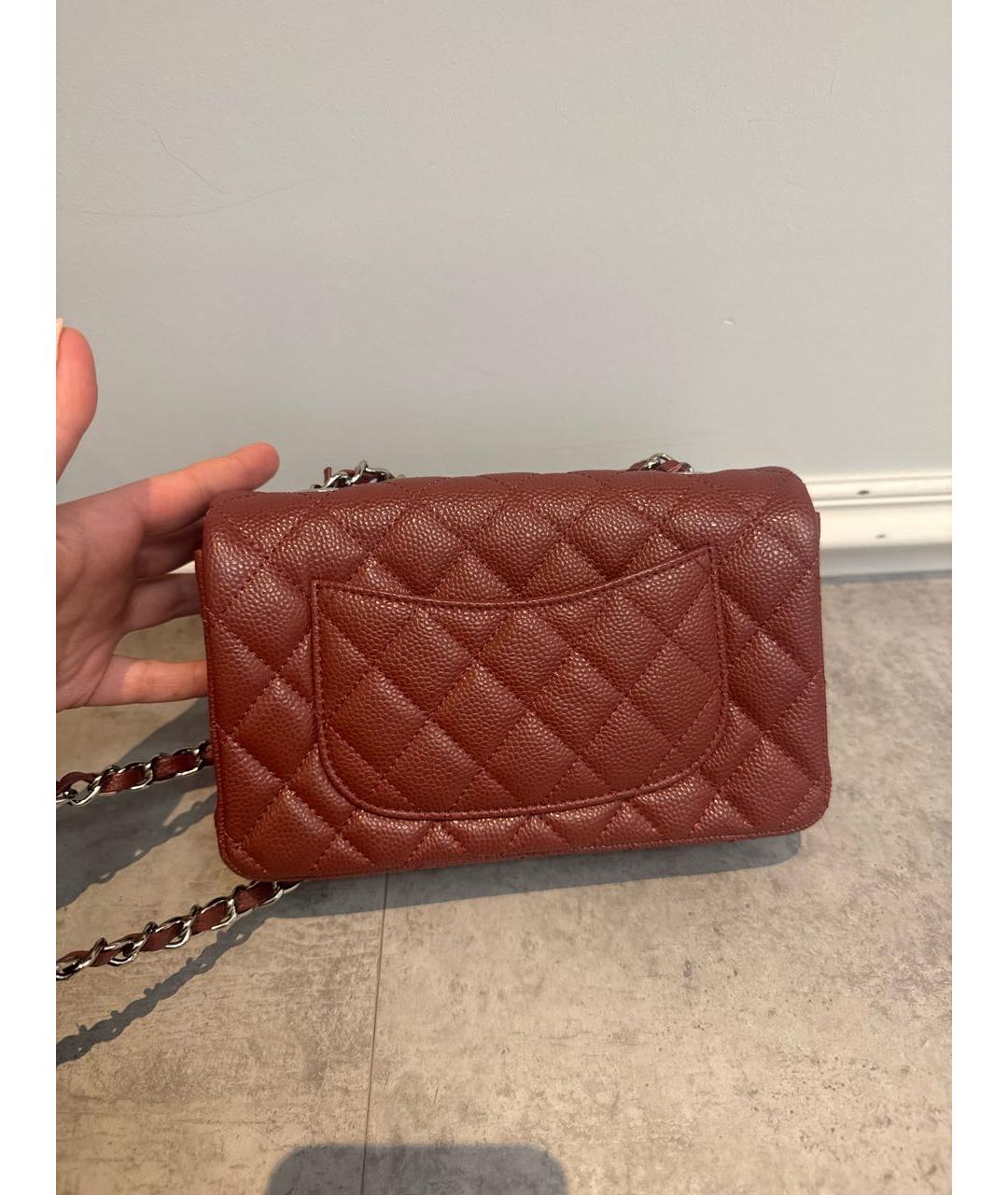 CHANEL Коричневая кожаная сумка через плечо, фото 4