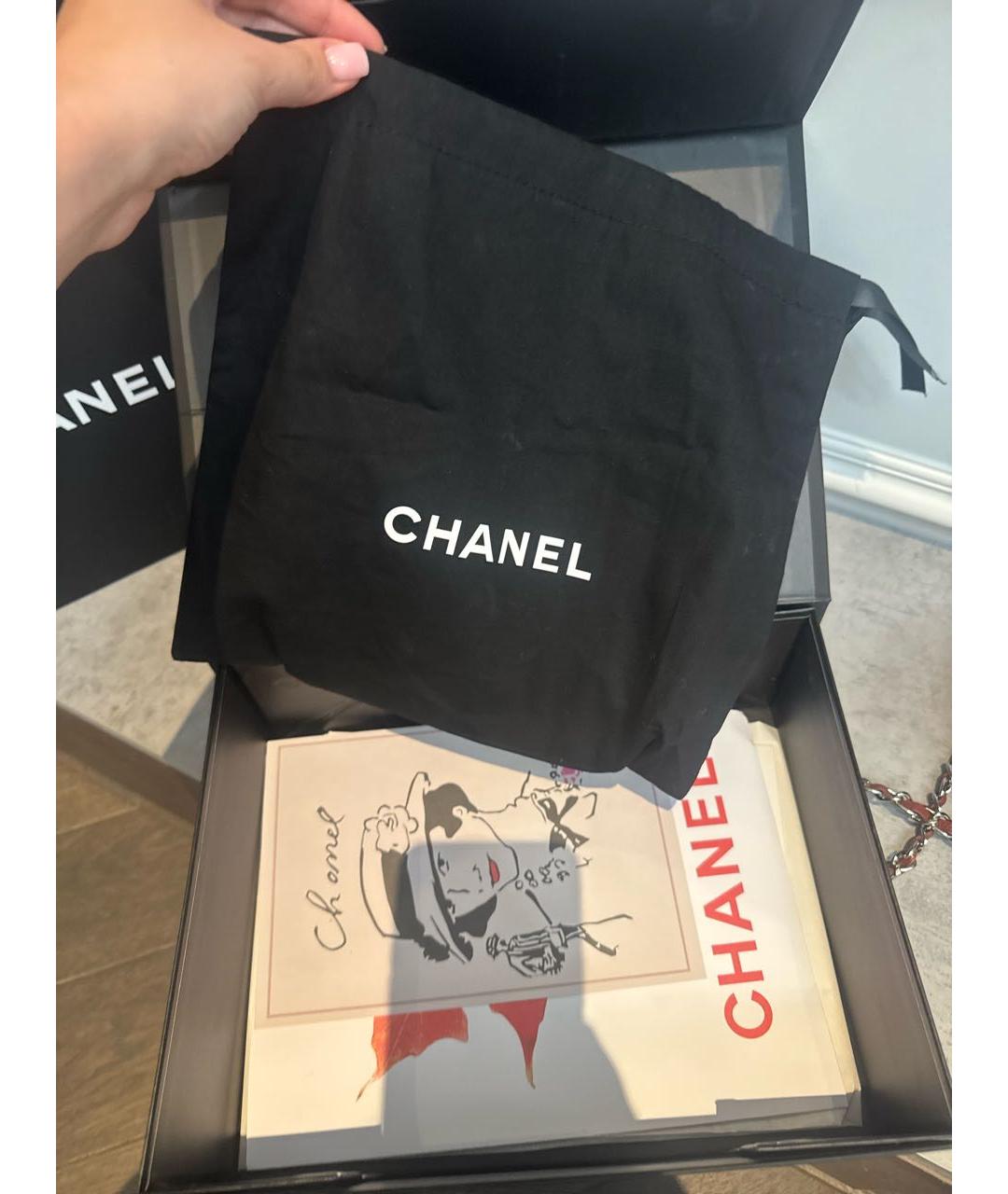 CHANEL Коричневая кожаная сумка через плечо, фото 6