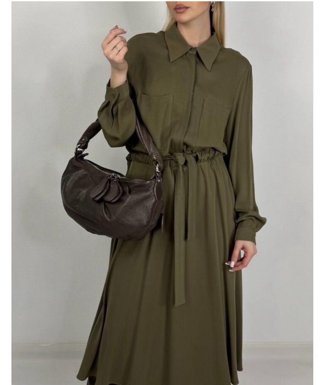 SONIA RYKIEL Коричневая кожаная сумка с короткими ручками, фото 7