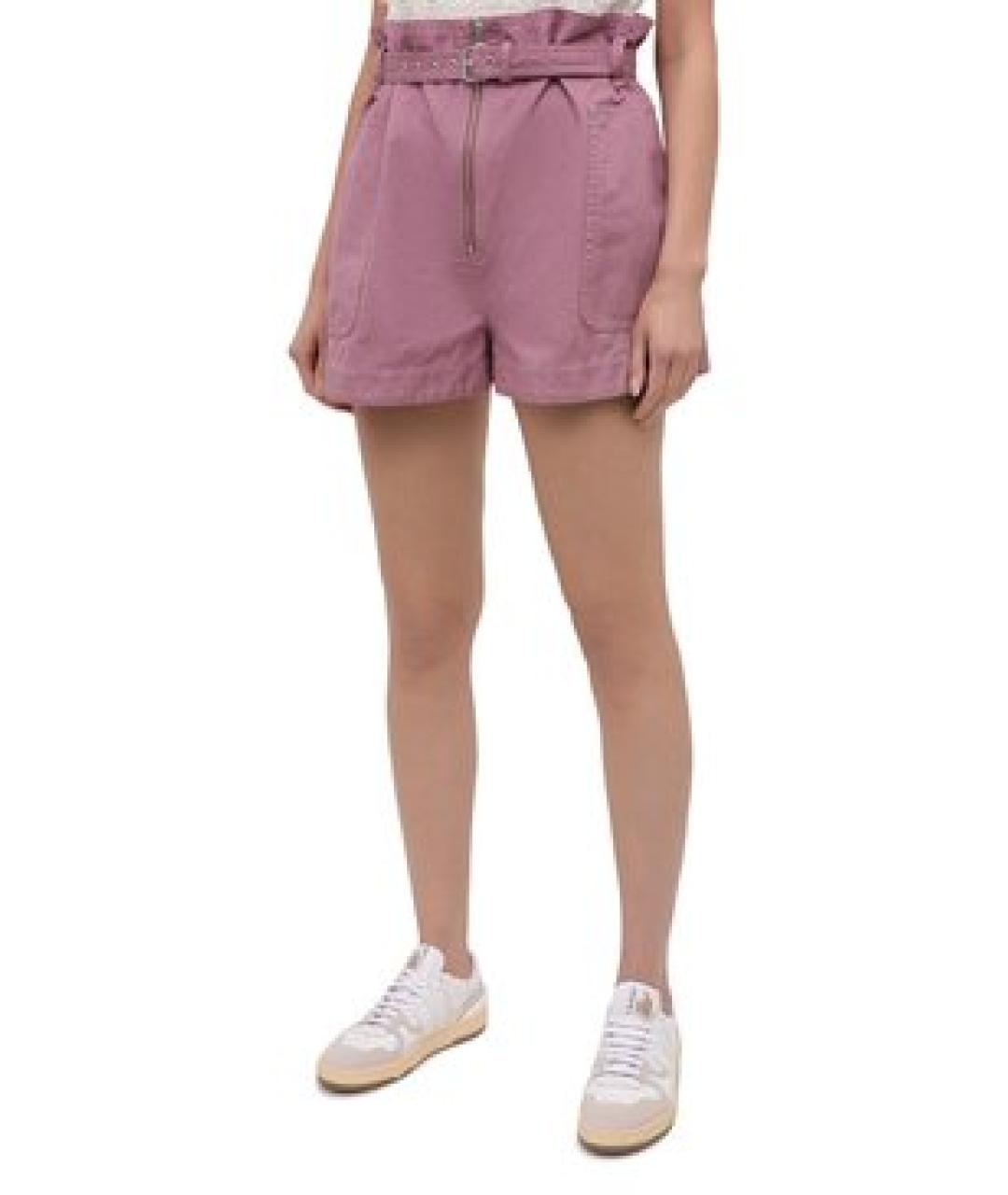 ISABEL MARANT Розовые хлопковые шорты, фото 3