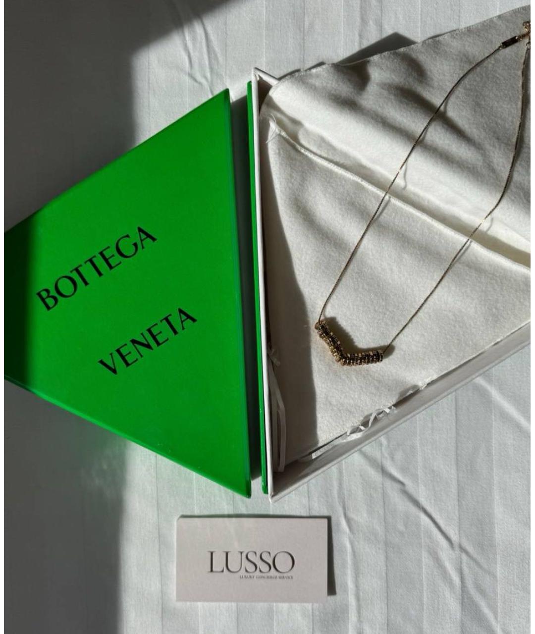 BOTTEGA VENETA Золотое металлическое колье, фото 3