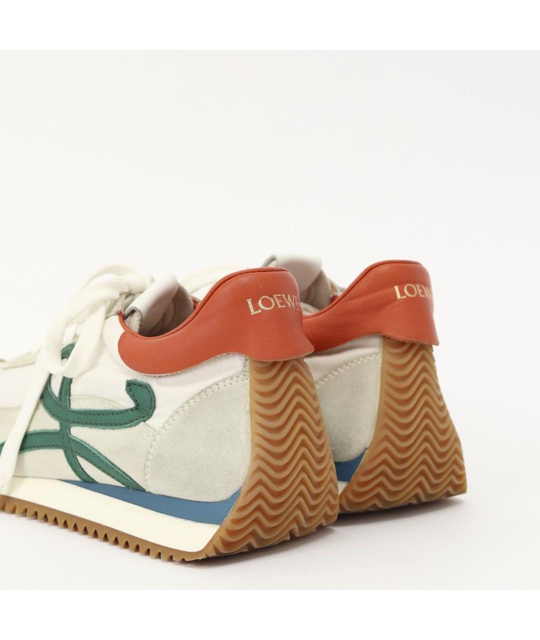 LOEWE Белые кожаные кроссовки, фото 7