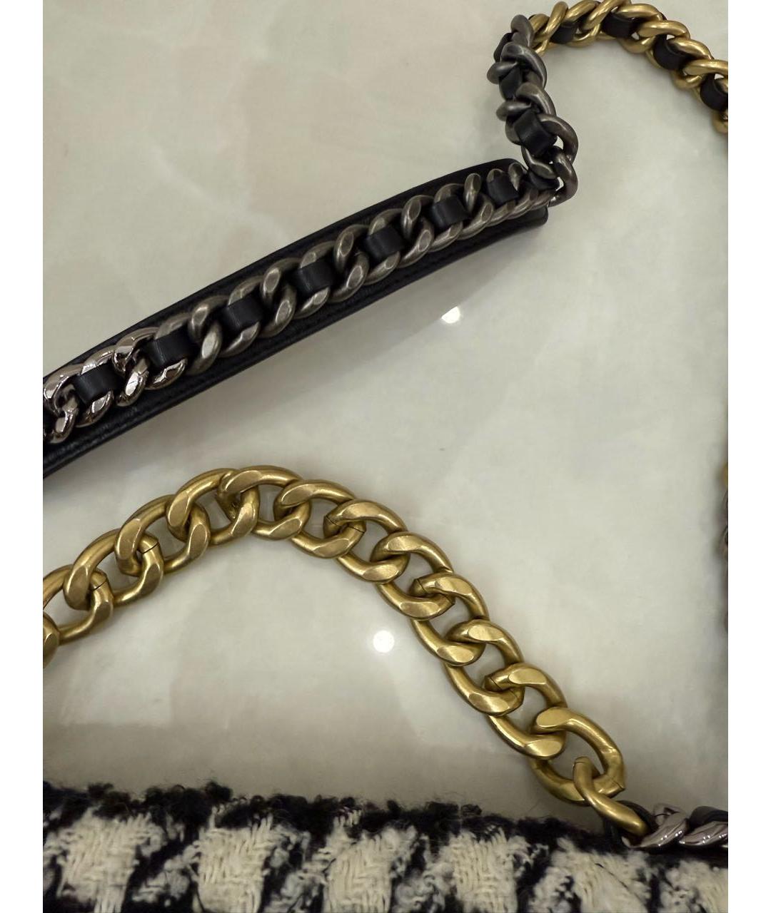 CHANEL Черная твидовая сумка через плечо, фото 7