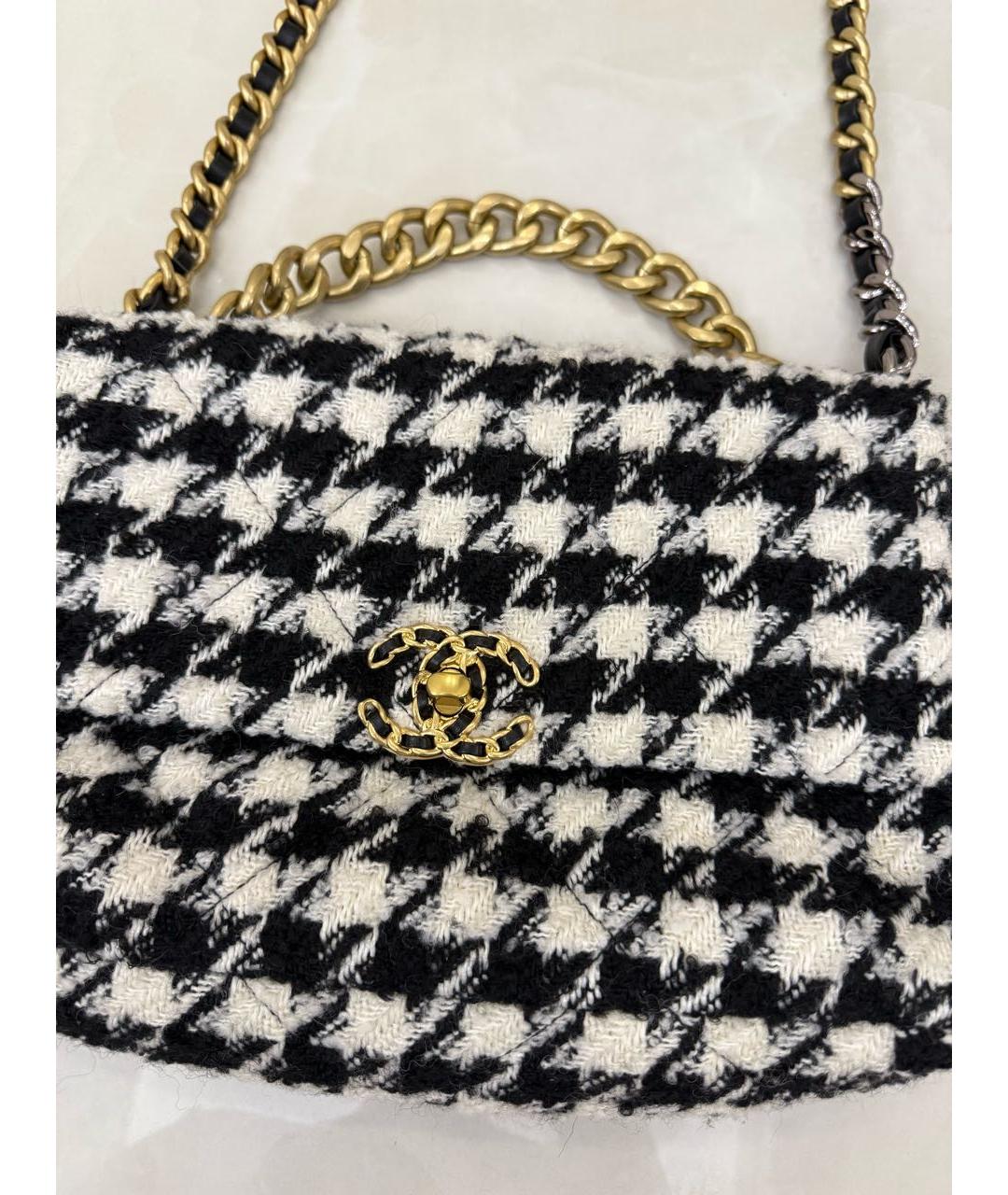 CHANEL Черная твидовая сумка через плечо, фото 2