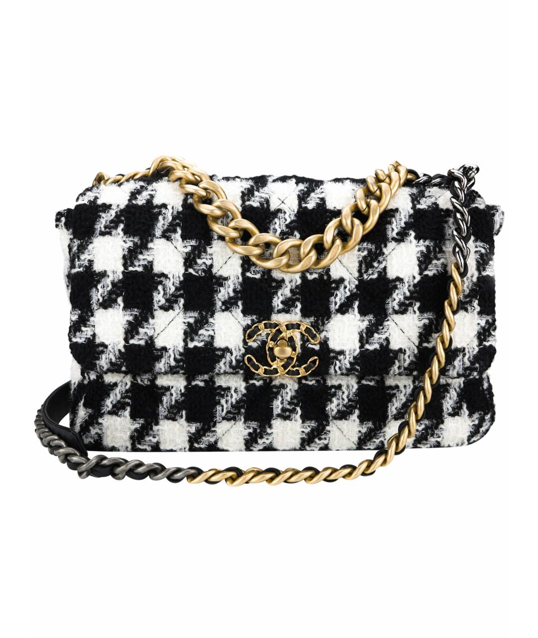 CHANEL Черная твидовая сумка через плечо, фото 1