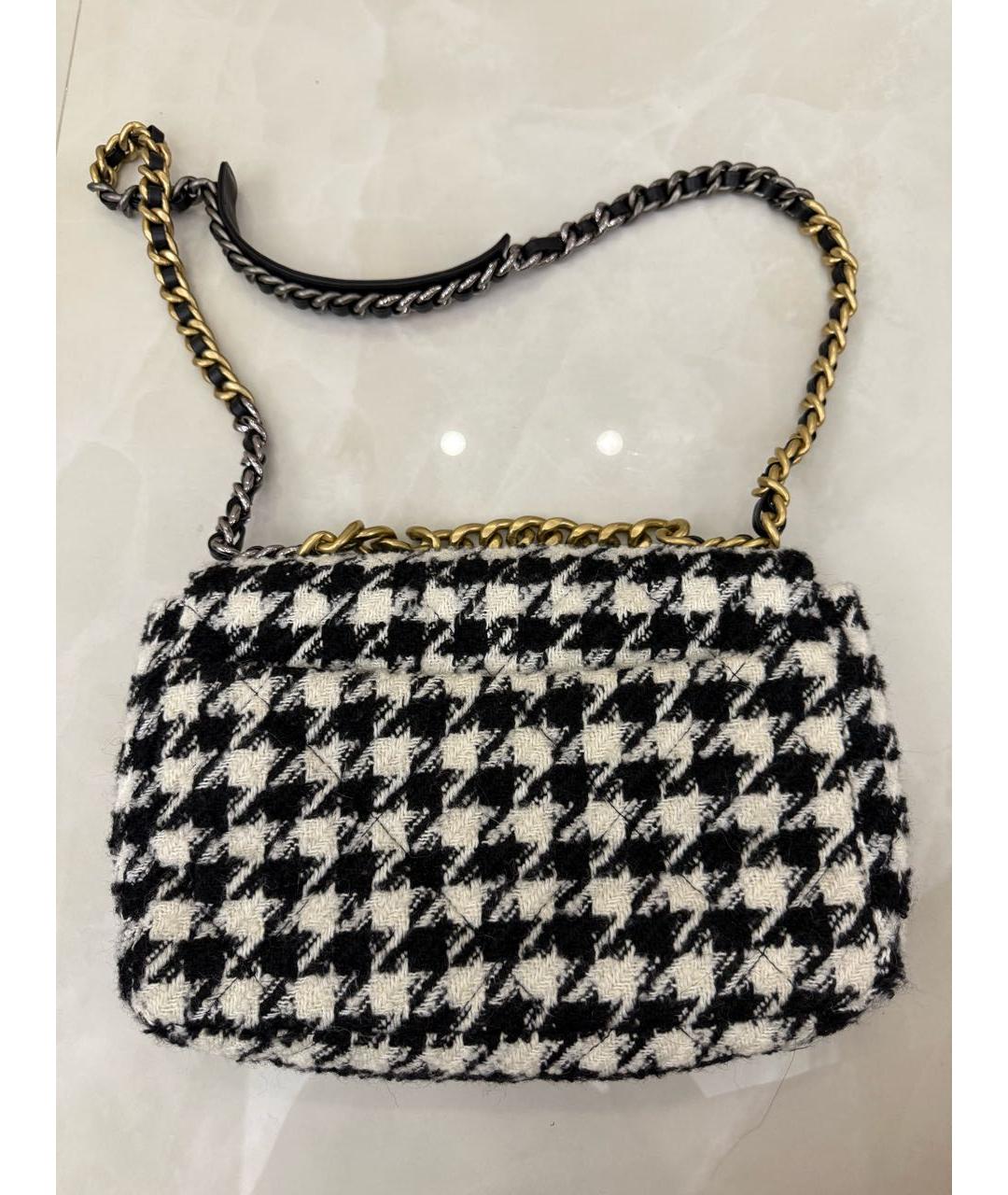 CHANEL Черная твидовая сумка через плечо, фото 3