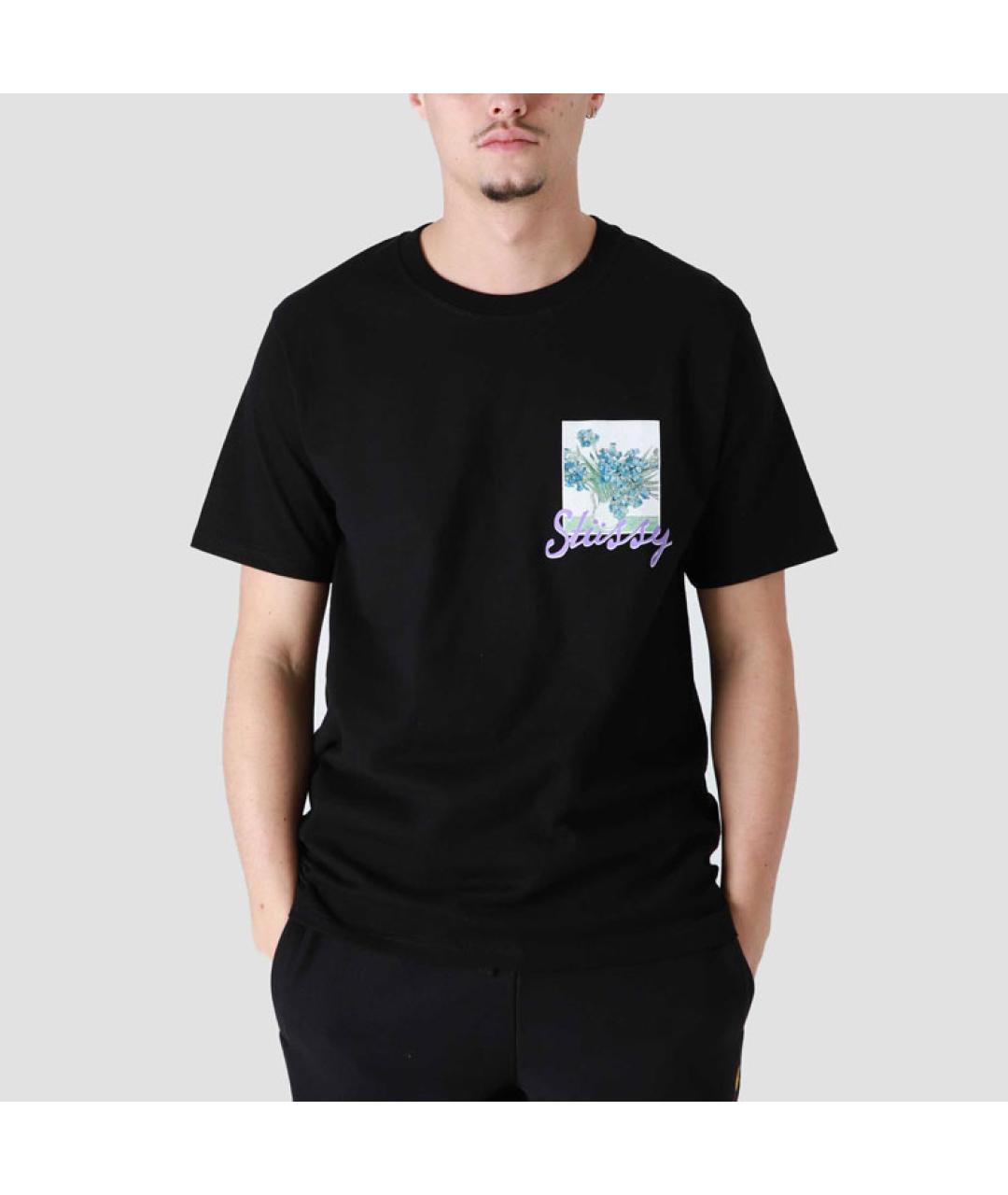 STUSSY Черная футболка, фото 3